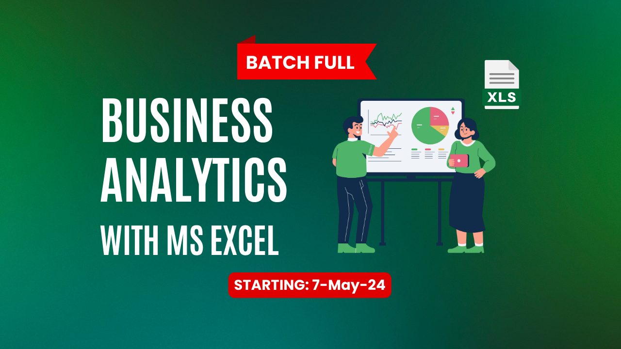 Business analytics with Ms excel Online Live Course