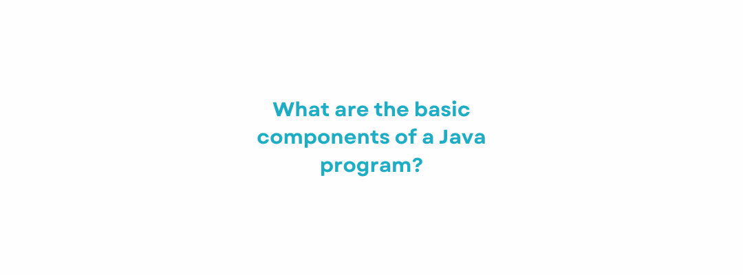 What are the basic components of a Java program?